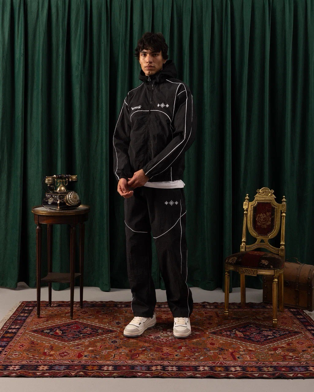 Ensemble Tracksuit Oversize Plug Paris – Noir - Nylon Technique FW25/26