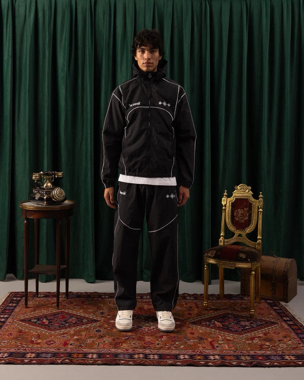 Ensemble Tracksuit Oversize Plug Paris – Noir - Nylon Technique FW25/26