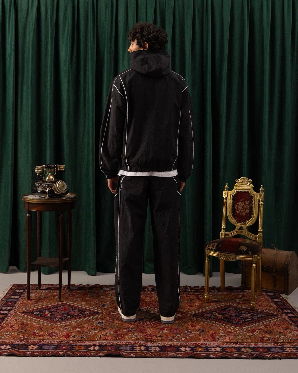 Ensemble Tracksuit Oversize Plug Paris – Noir - Nylon Technique FW25/26