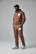 ENSEMBLE CLOVER (HOODIE + JOGGING) – OVERSIZE MARRON
